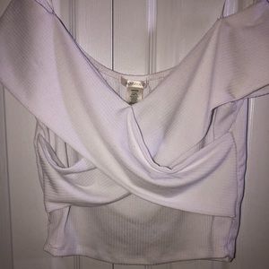 White off the shoulder top